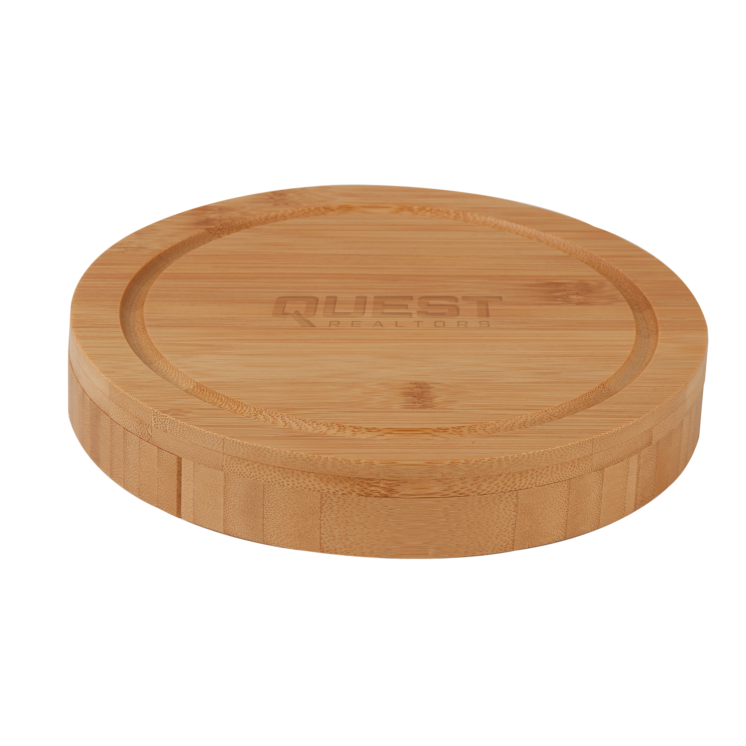 5-Piece Swivel Top Bamboo Cheese Board Set 6