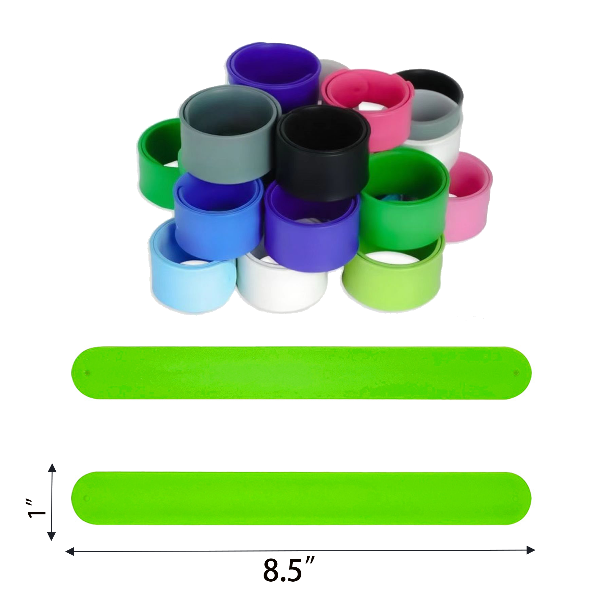 MOQ 50 Silicone Slap Bracelet 2