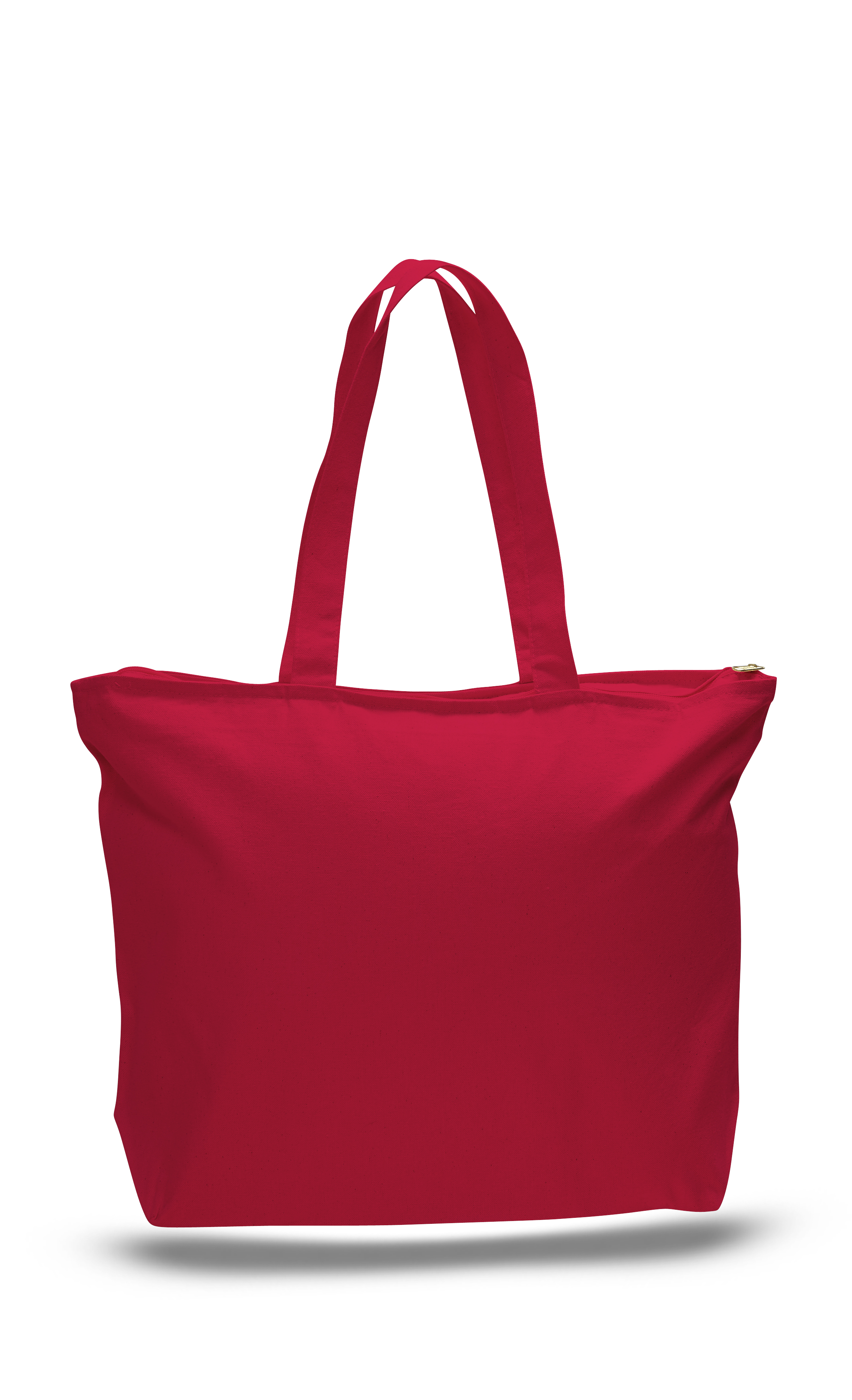 Heavy 12 oz. Cotton Canvas Zipper Tote Bag - Colors, custom tote bag with logo imprint 3