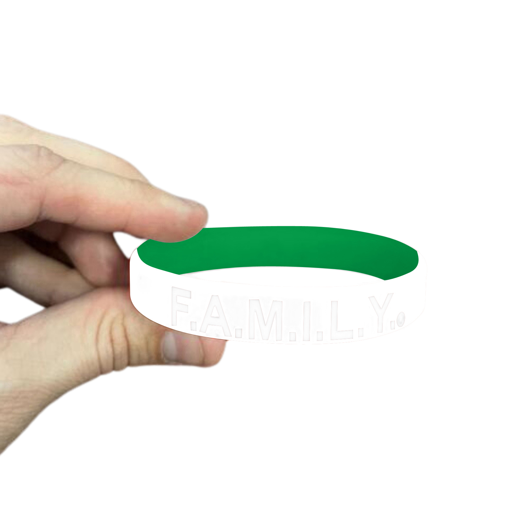 1/2" Rush Laser Debossed Silicone Wristbands 2 ply 1