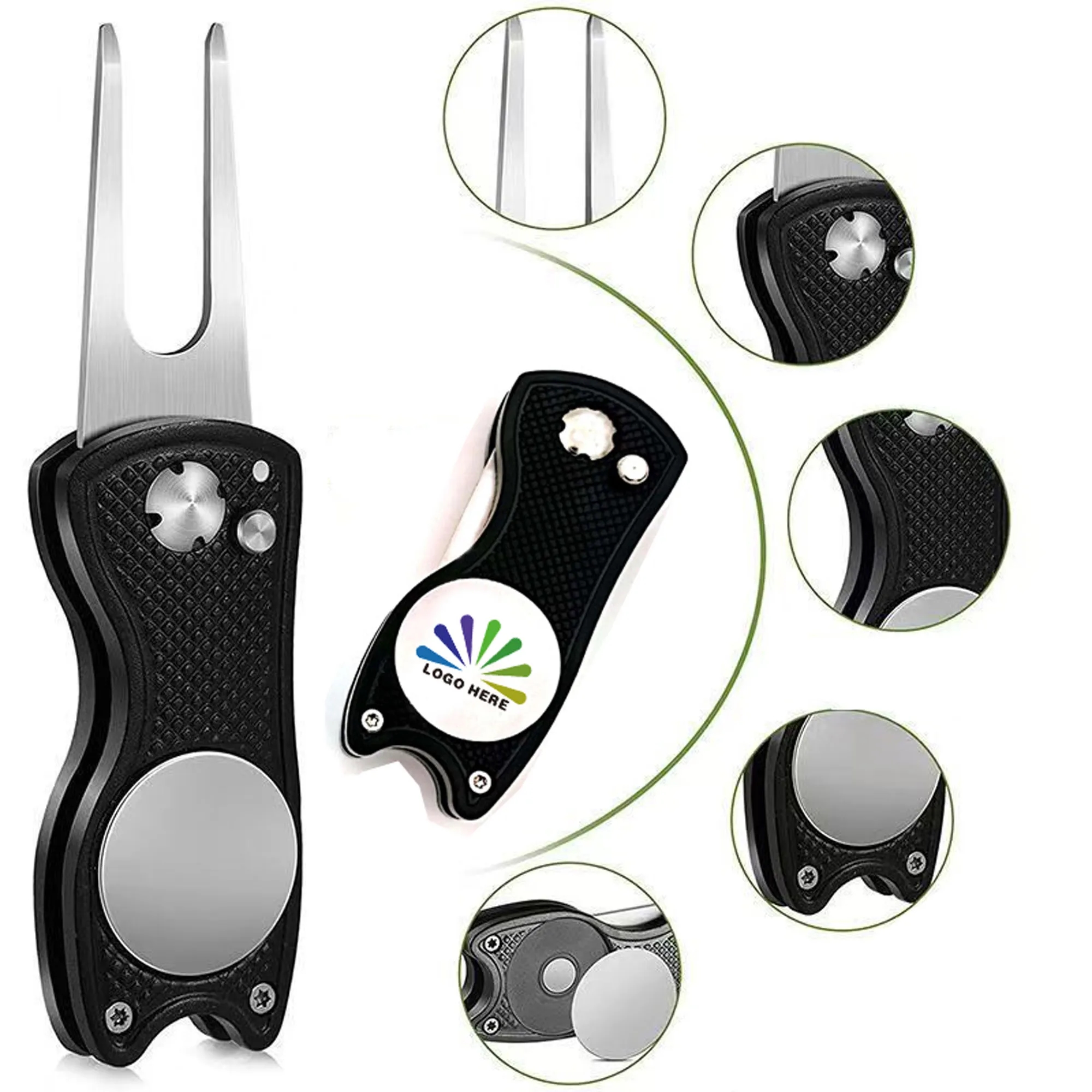MOQ 100PCS Portable Golf Green Restoration Fork