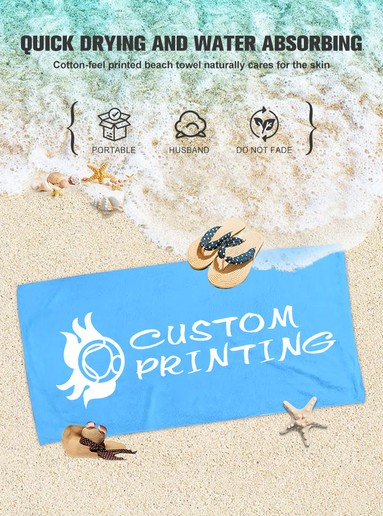 31 1/2" W x 63" L Dye Sublimation Beach Towel 24 hours Shipping Out! 11