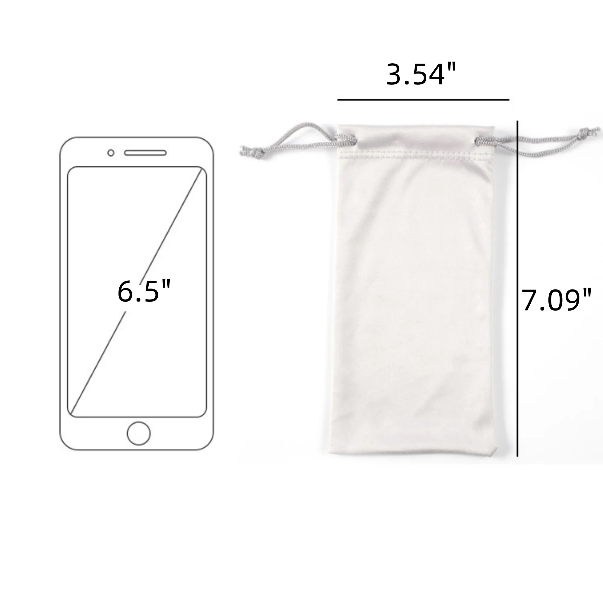 Scratch-Proof Glasses Case Drawstring Pouch Sunglasses Bag 4