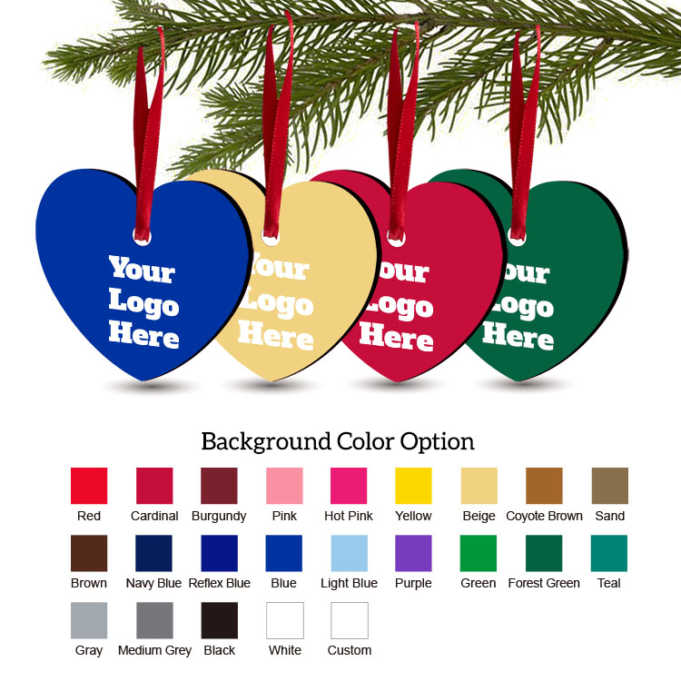 Free Shipping Solid Color Christmas Ornament - Heart 29