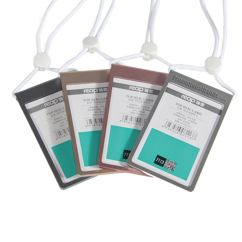 Aluminum ID Badge Holder with Neck Cord 3