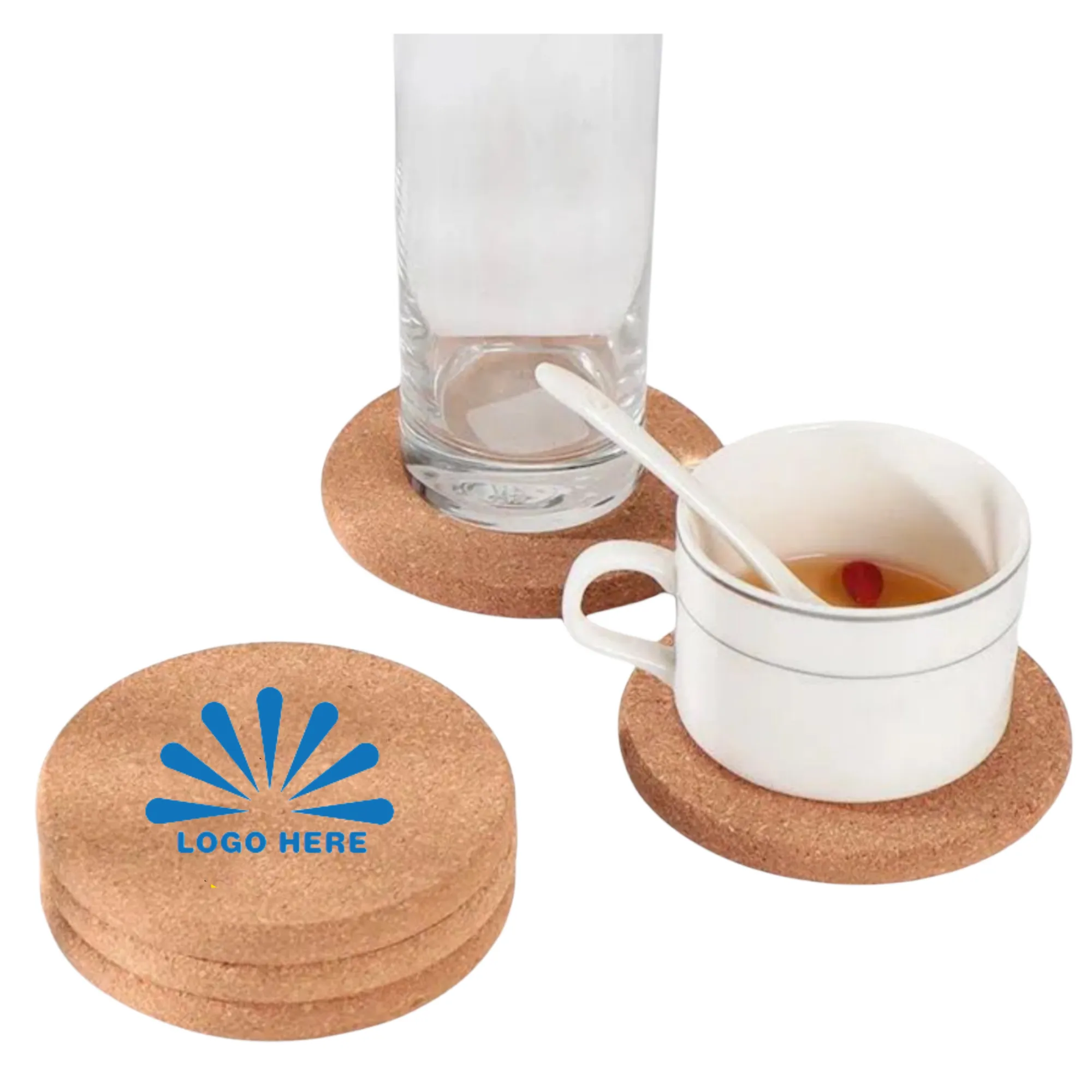 3.9" Round Wood Coaster 2