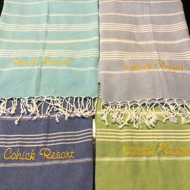 71" Striped Beach Towel With Fringe 11