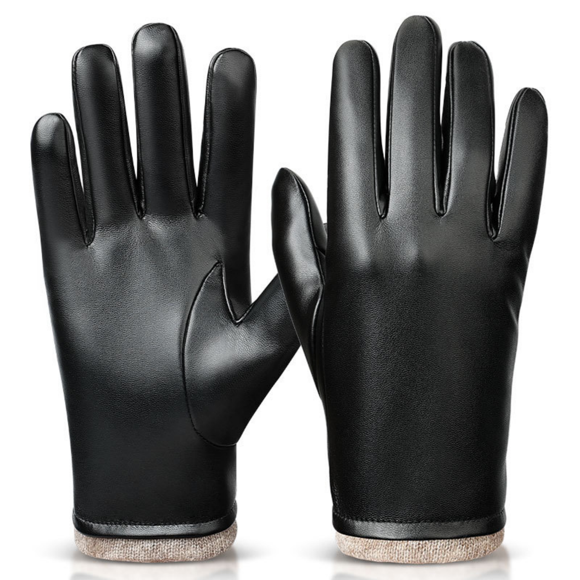 Women Winter Leather Gloves 5
