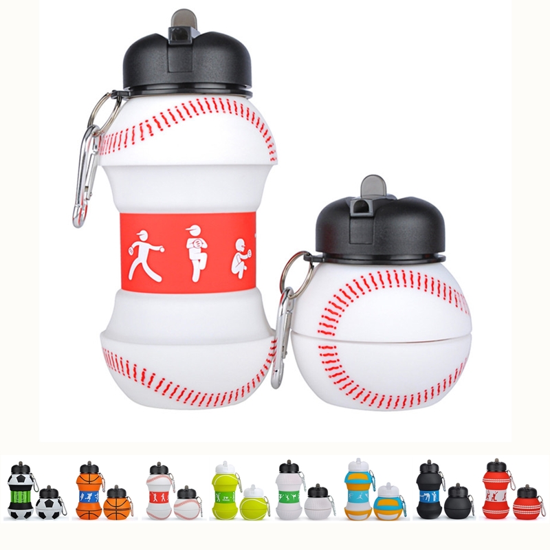 Custom Collapsible Baseball Sports Water Bottle 2