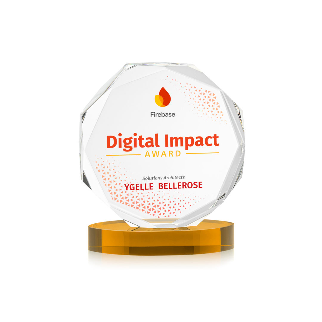Acadian VividPrint™ Award on Alberton Base - Amber 2