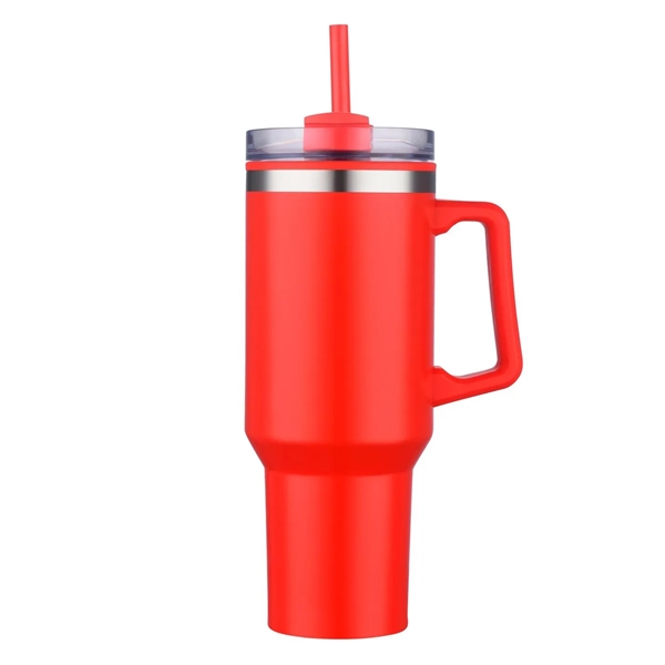 40 Oz. Savvy Mug with Straw 1C 2