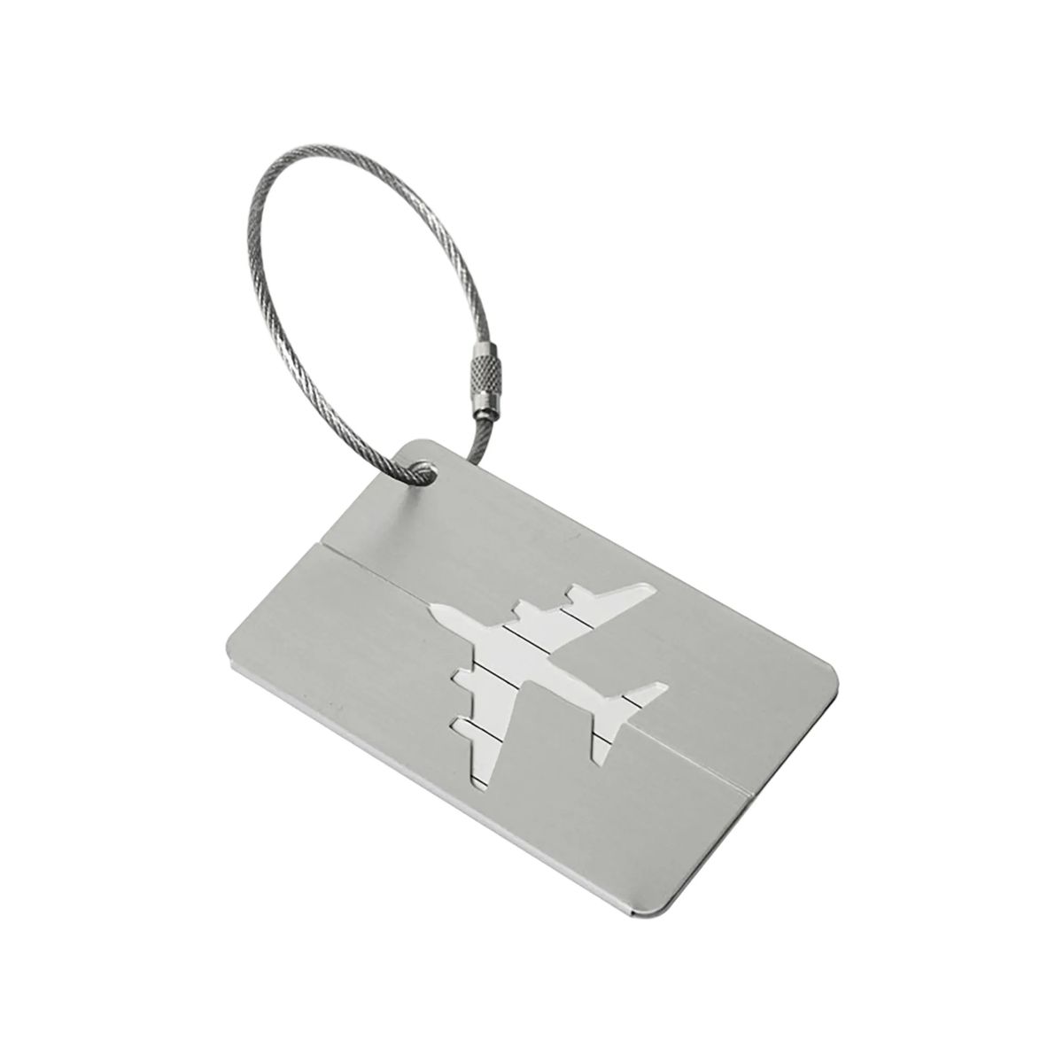 Durable Aluminum Luggage Tag with Steel Wire Loop 4