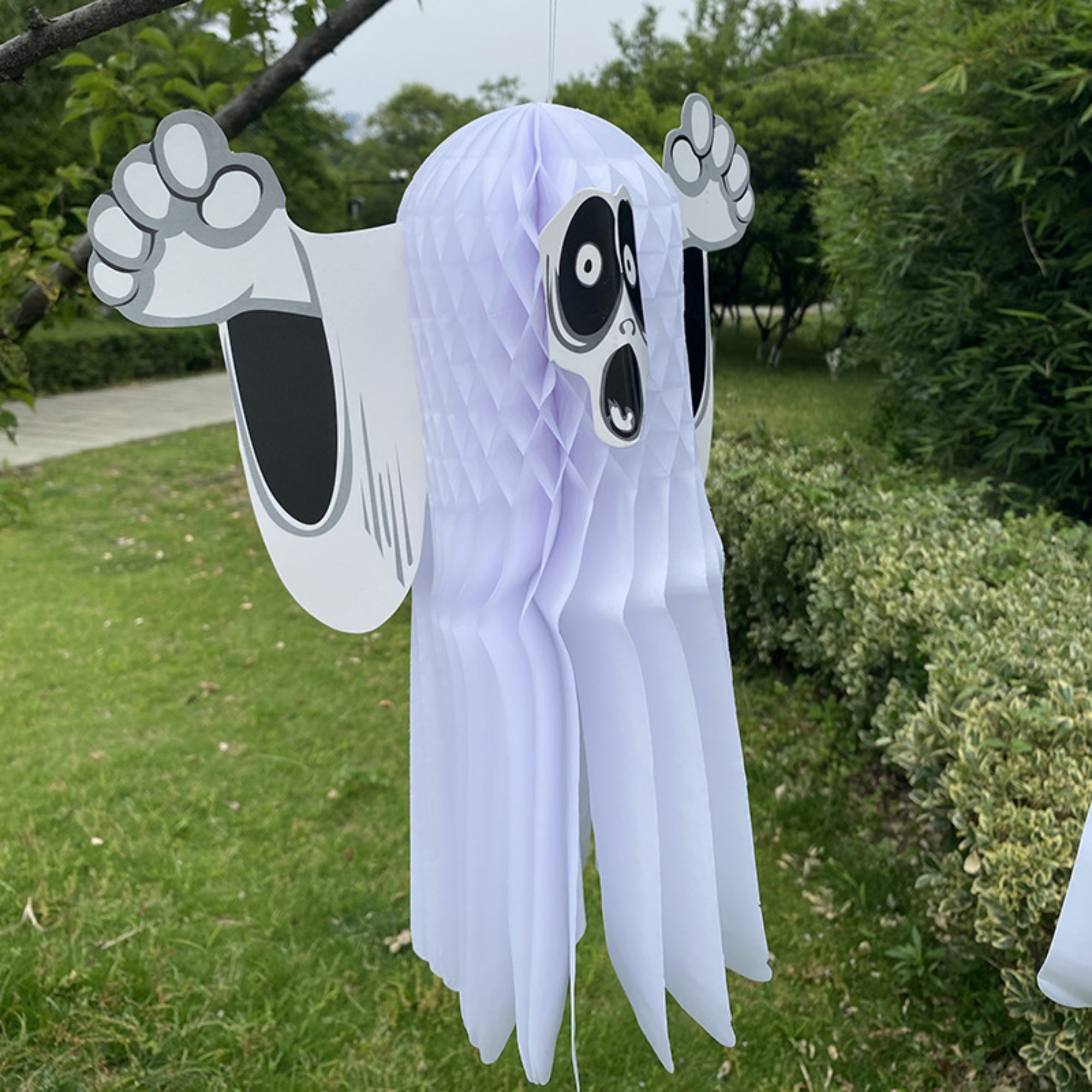 Paper Ghost Halloween Paper Honeycomb Decorations 3