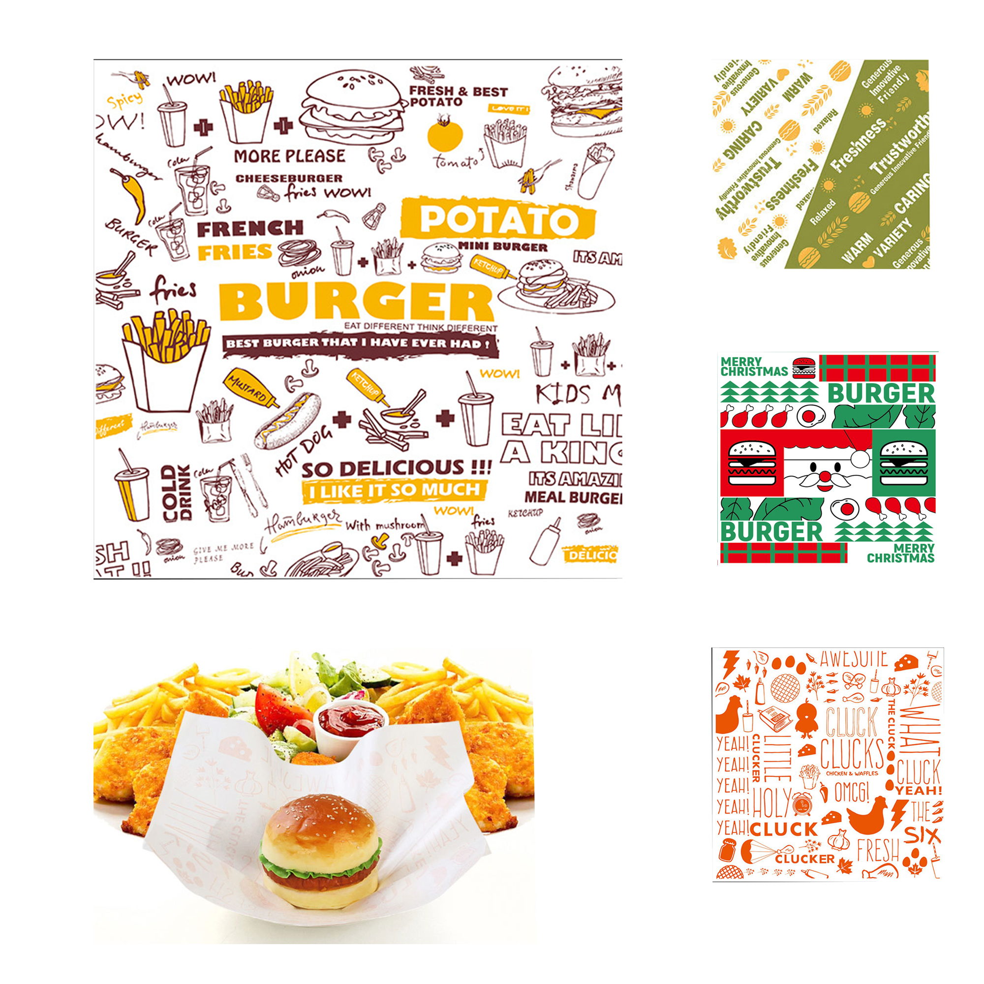 Oil-Resistant Paper Burger Wrapper 2