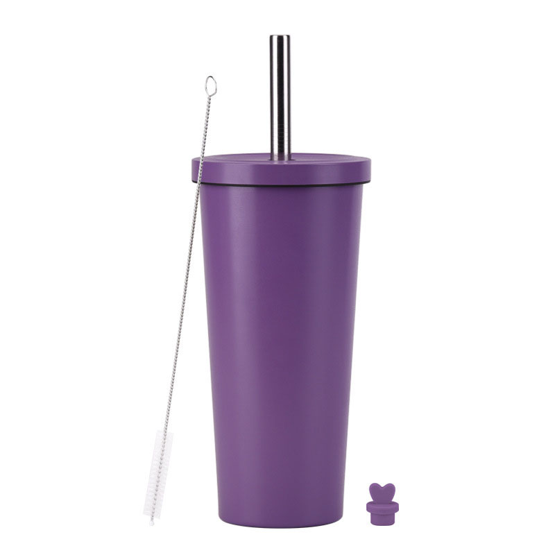 24 oz Vacuum Insulated Travel Mug with Straw 4