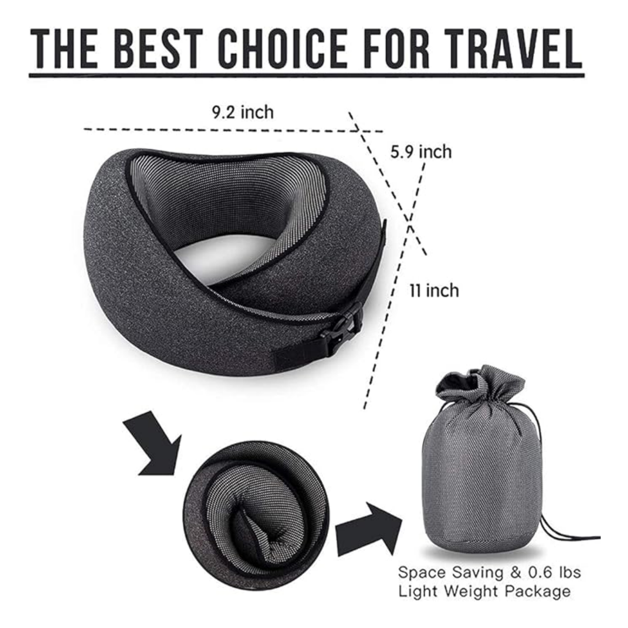 100% Pure Memory Foam Neck Pillow 4