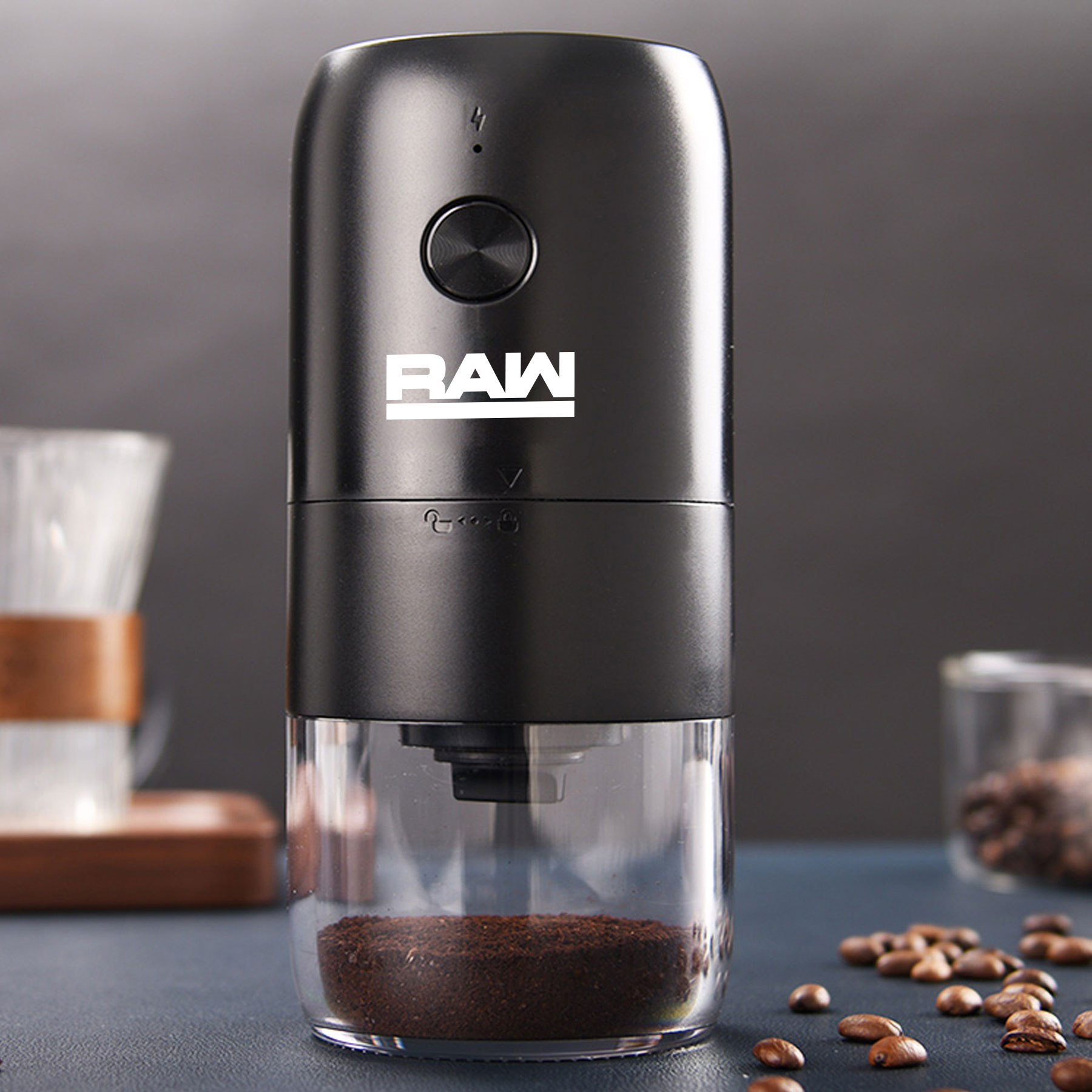 CafePro Electric Coffee Grinder - Ceramic Burr, One-Touch Operation 9