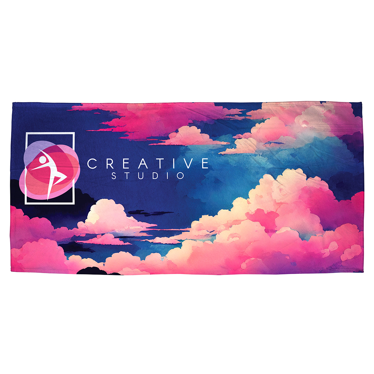 Silk Touch Beach Blanket/Towel 30" x 60" 450GSM Poly/Cotton-Full Color 8