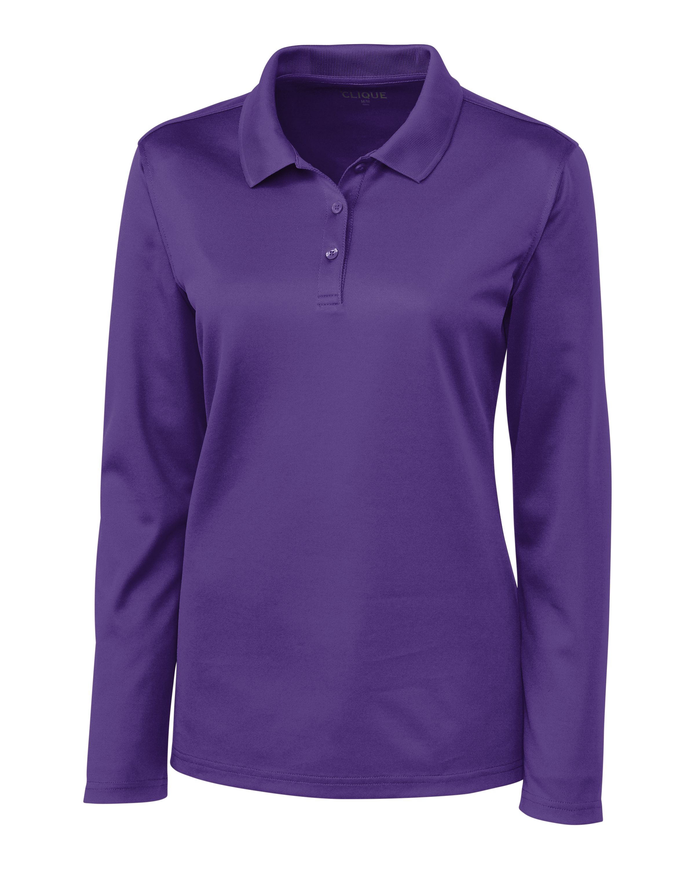 Clique Spin Solution-dyed Performance Pique Womens Long Sleeve Polo 48