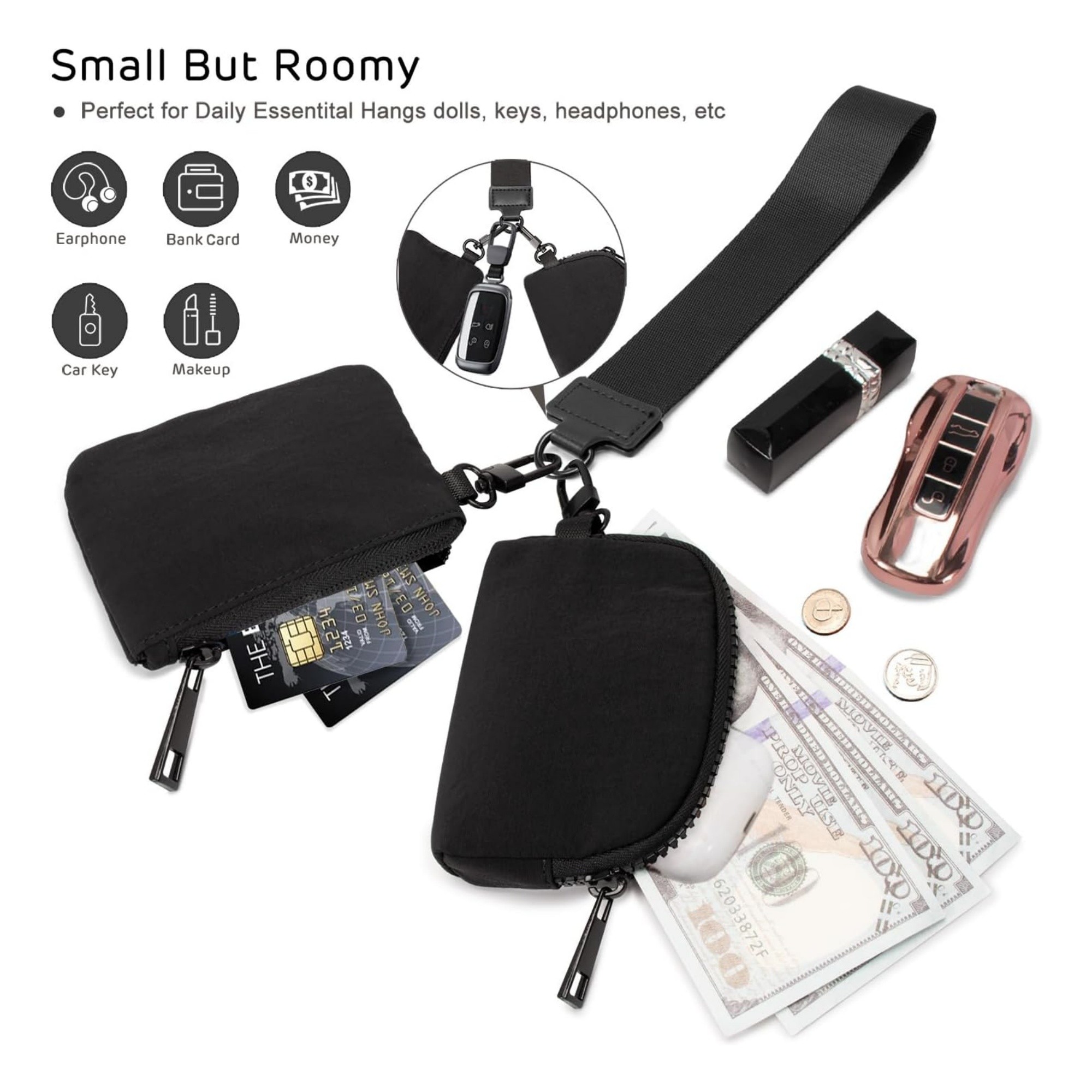 Mini Zip Around Wristlet Wallet 4