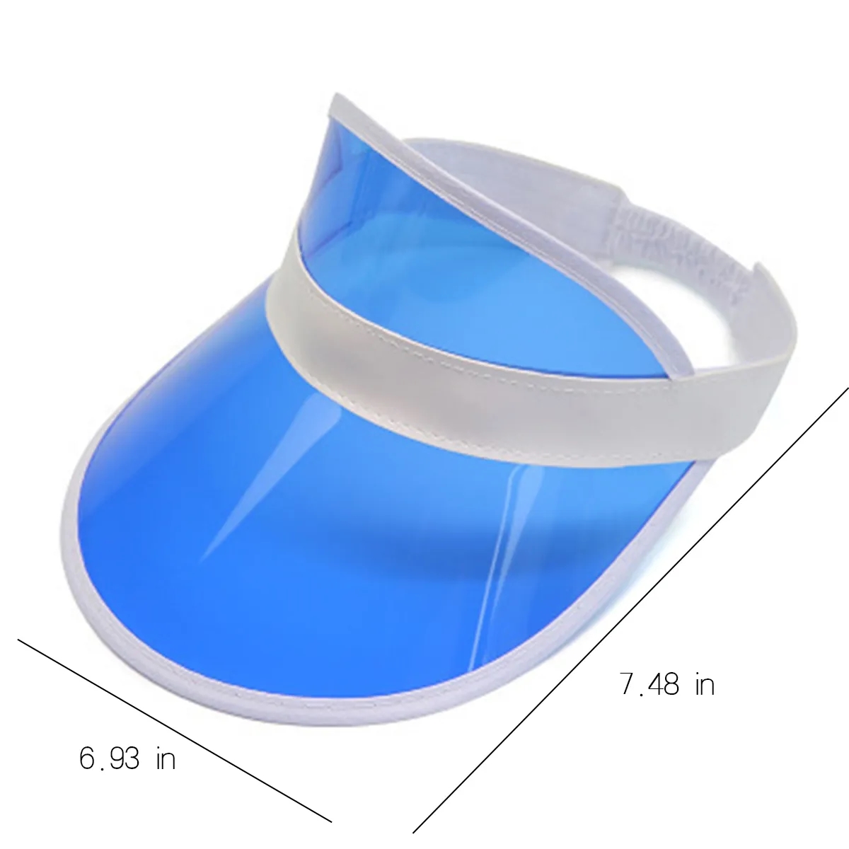 Unisex Neon Sun Cap Visor Breathable Beach Plastic Golf Hat 3