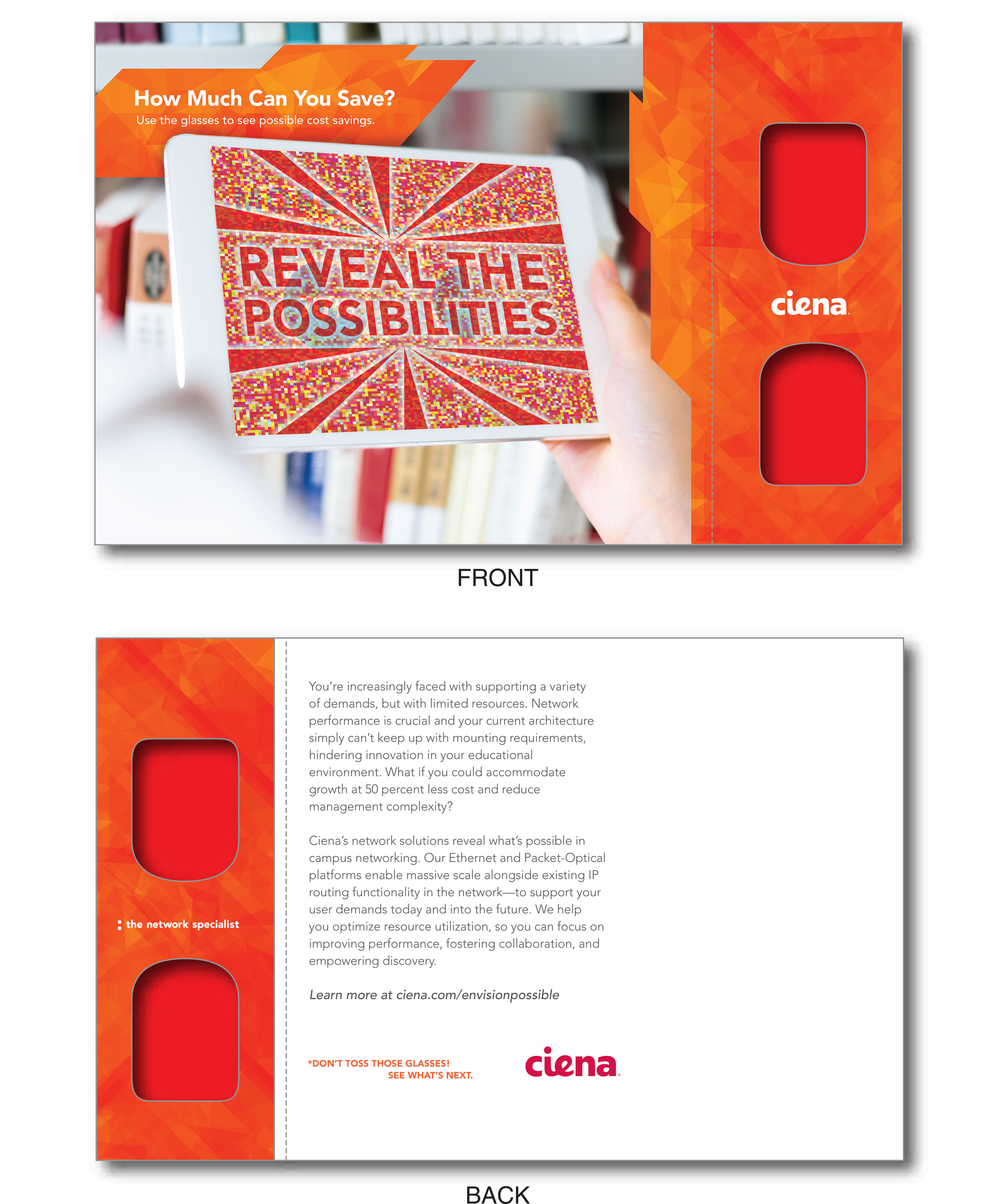 Decoder Greets Postcards - Red Decoder Lens - Custom Imprint 5