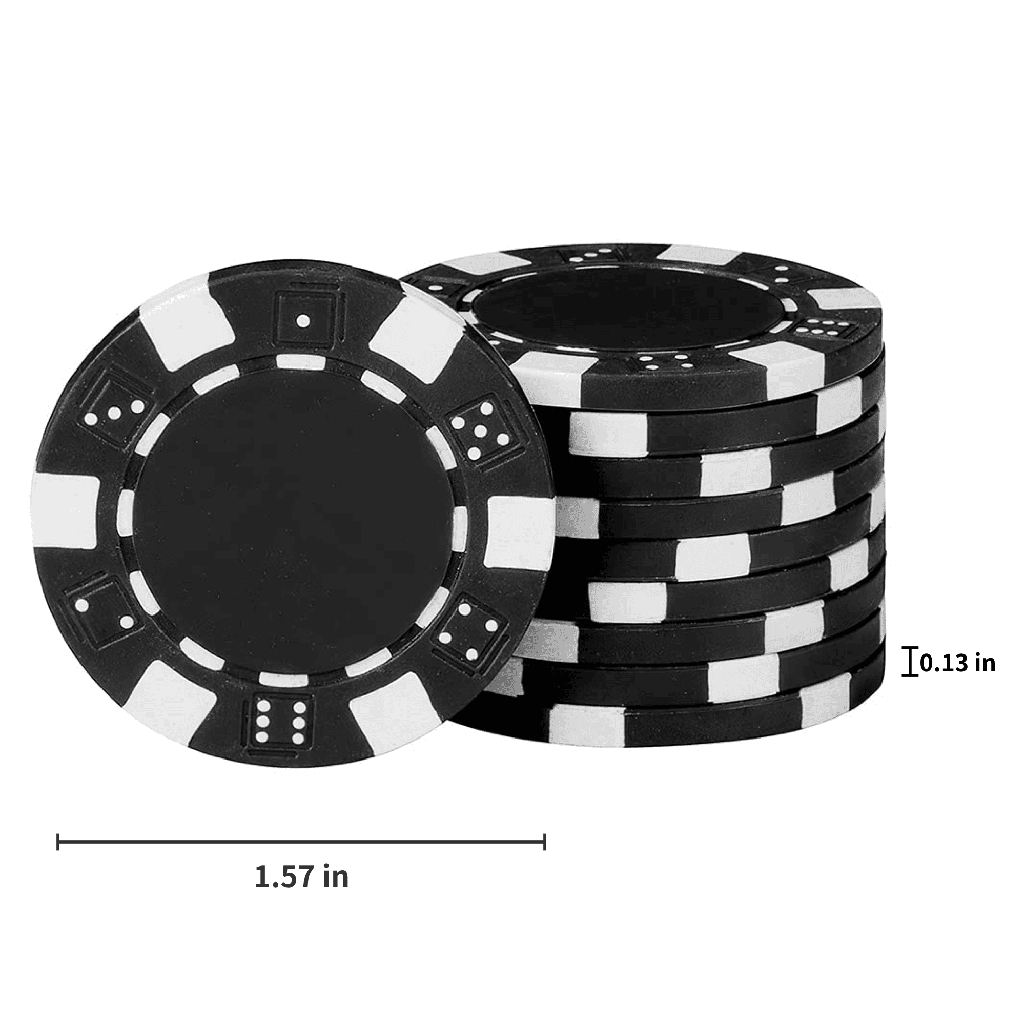 Smooth Finish Plastic Poker Chips 3