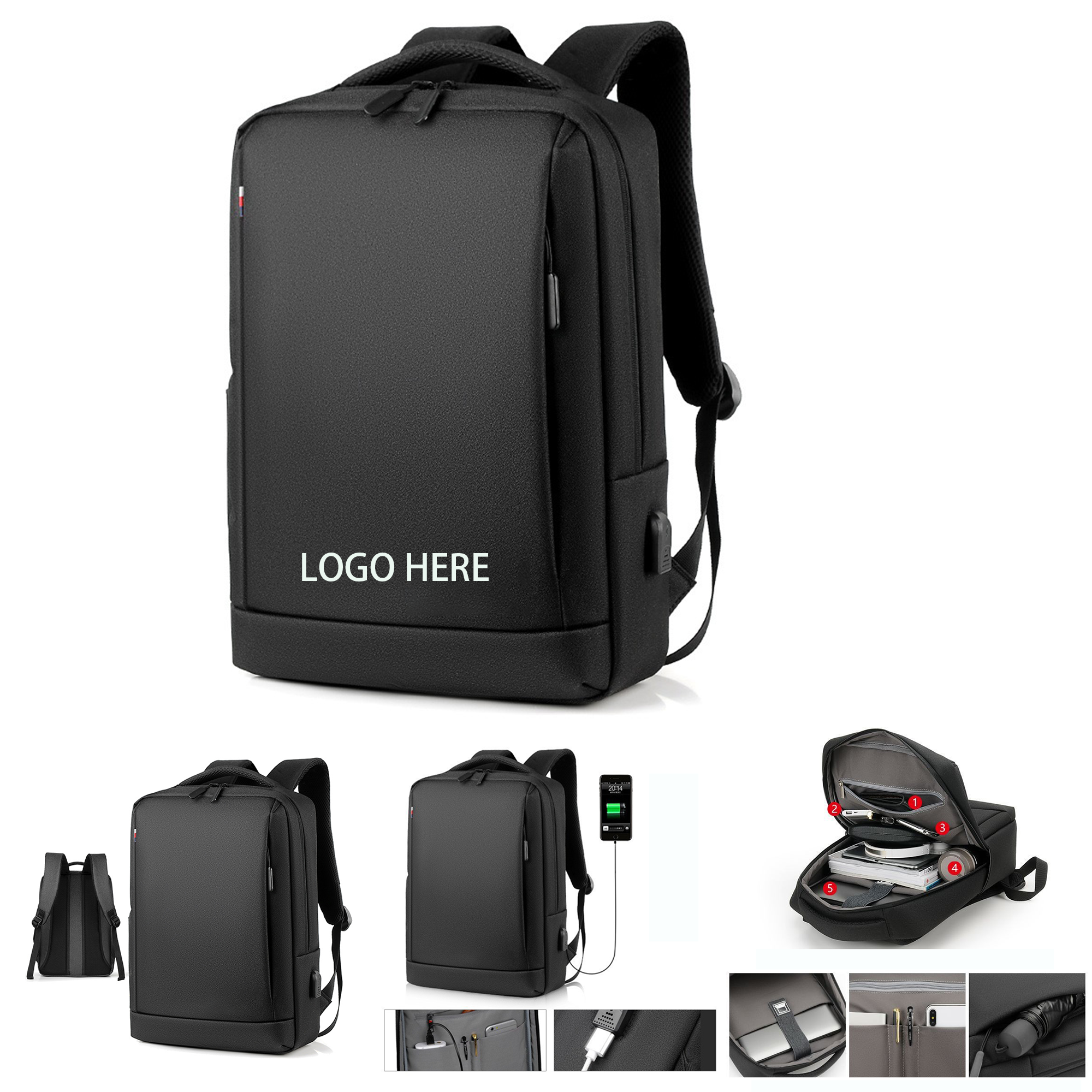 Business Everyday Computer Backpack With Charging Port 1
