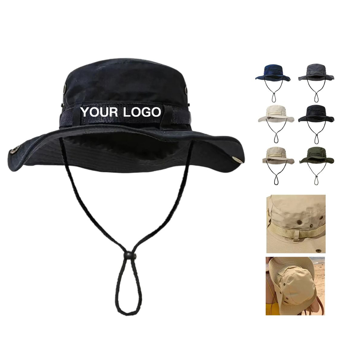 Polyester Wide Brim Fishing Hat 5