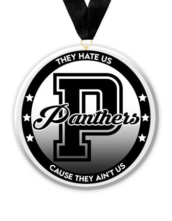 Acrylic Circle Medallions: Panthers 3" Size, .25" 1