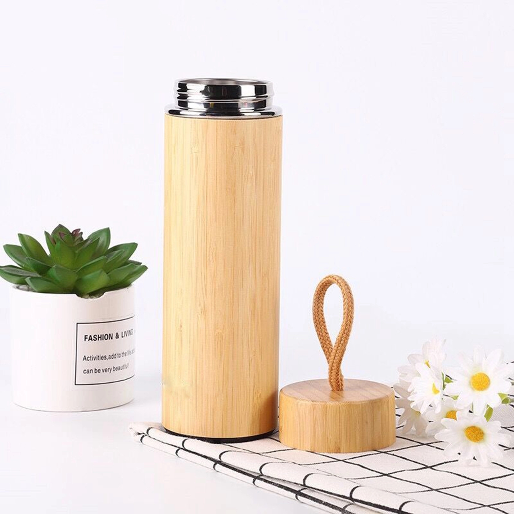 16 Oz. Bamboo Tumbler With Loose Leaf Tea Infuser 3