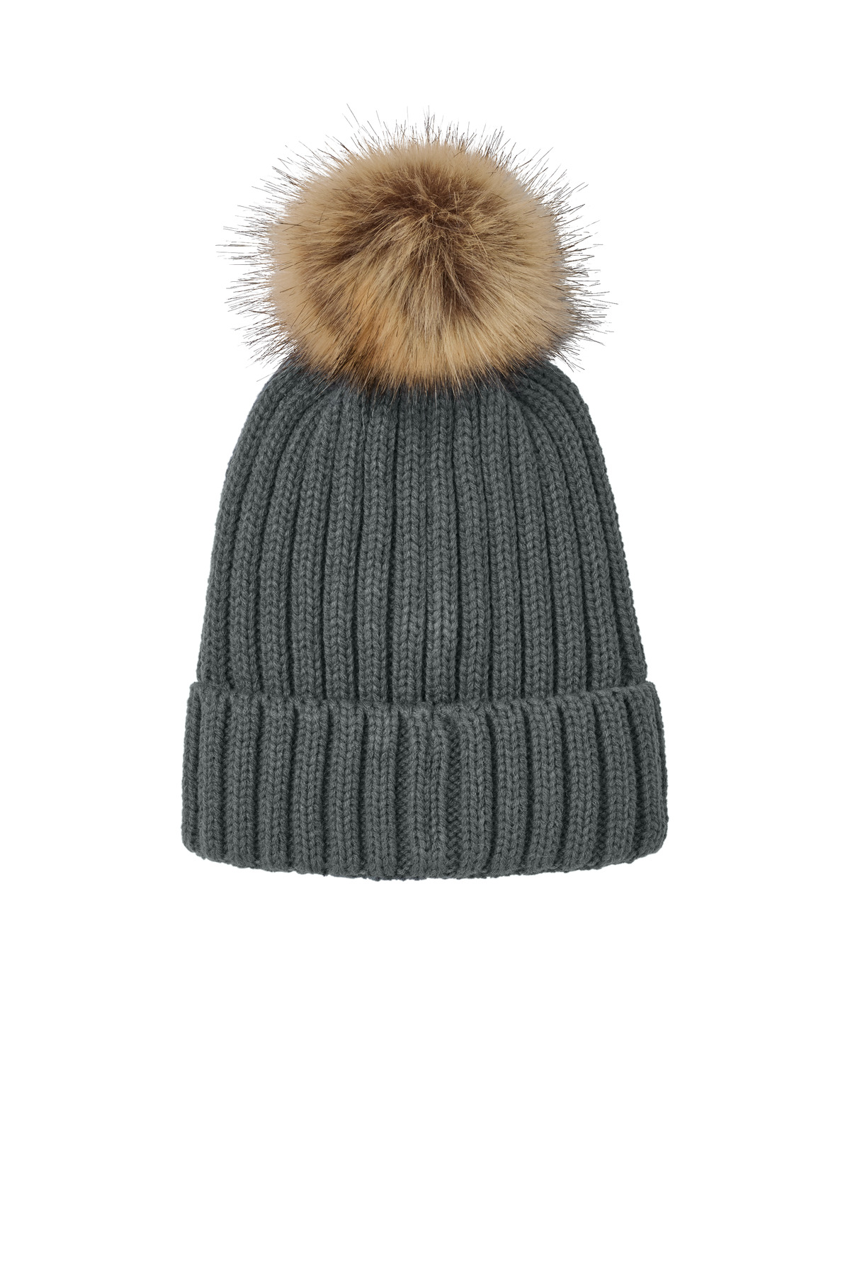 Port Authority Faux Fur Pom Beanie C990 3