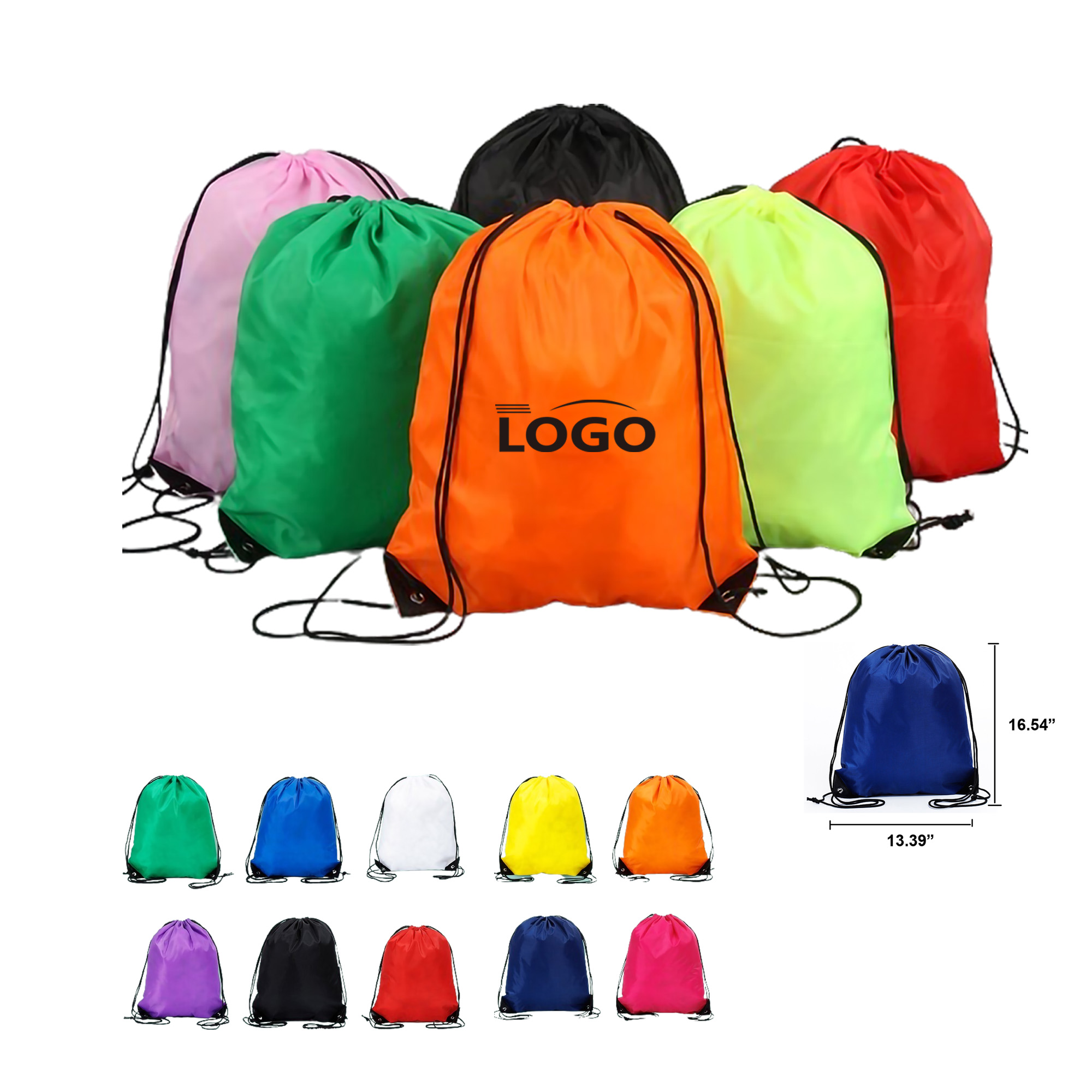 MOQ50 Classic Cinch Up Drawstring Backpack 12
