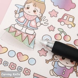 Click Action Blade Pen Paper Carving Knife With Clip 18