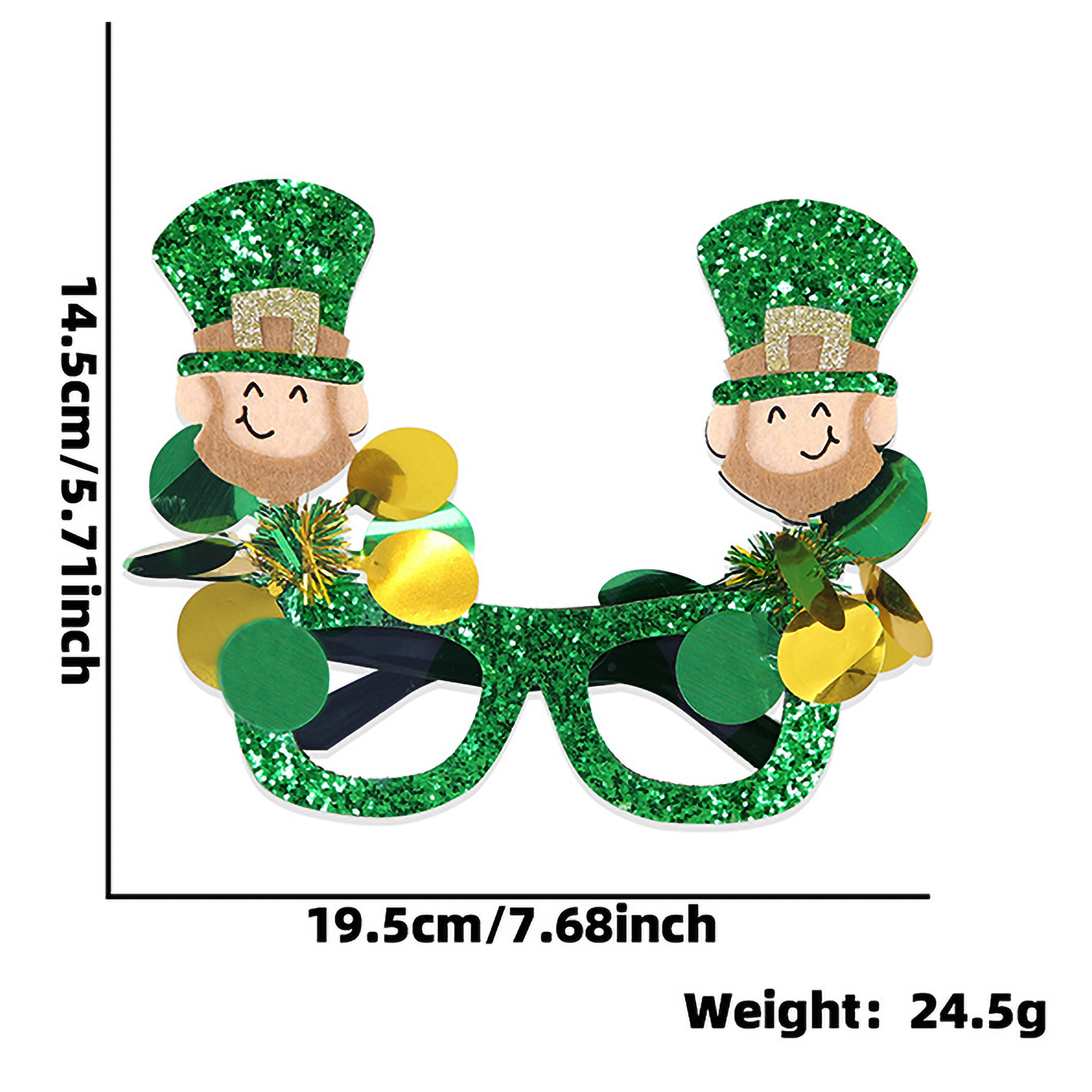 Irish-Themed Sparkling Glasses Construction St.Patrick's Day 3