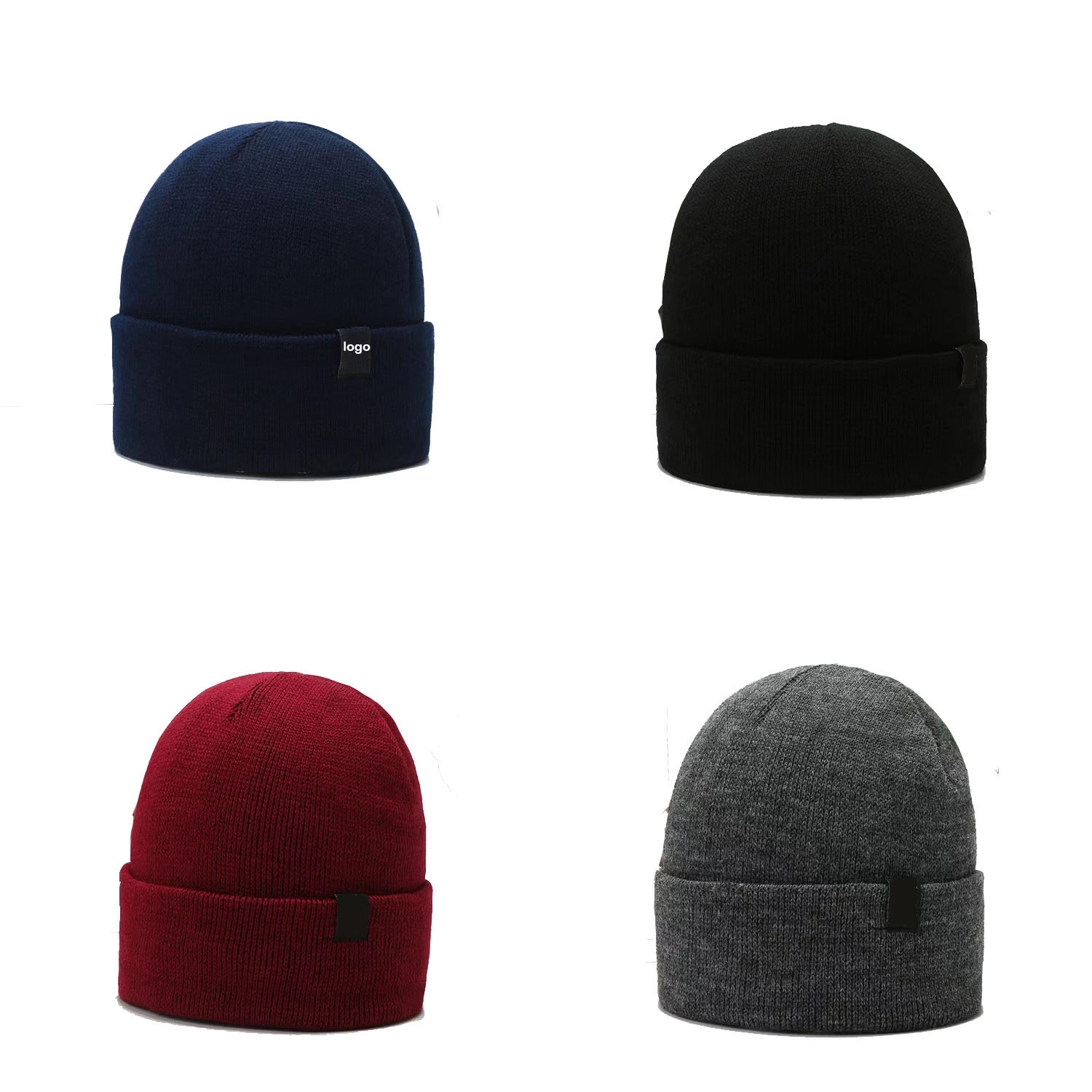 Soft Fleece Lined Winter Hat Cuffed Knit Beanie 2