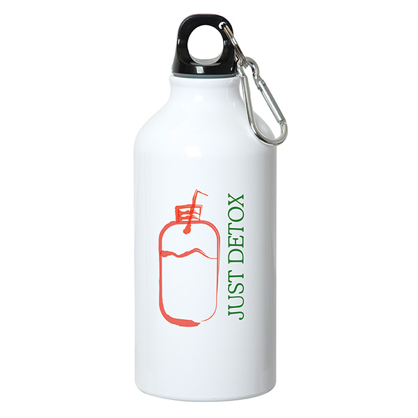 500 Ml (17 Fl. Oz.) Aluminum Water Bottle With Carabiner, custom water bottle with logo imprint 9