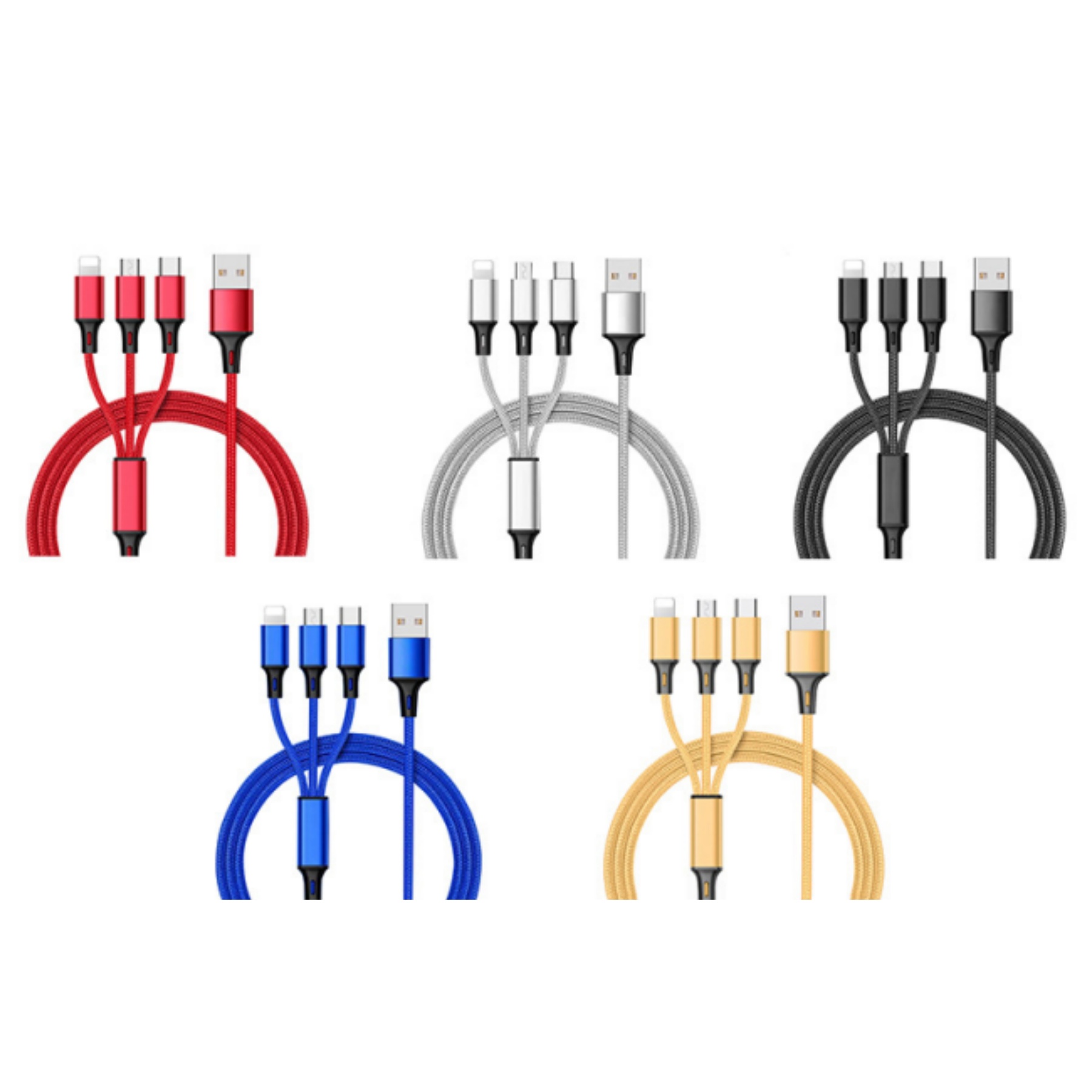 3-In-1 USB Data Cable With Capsule Case For Multiple Devices 2