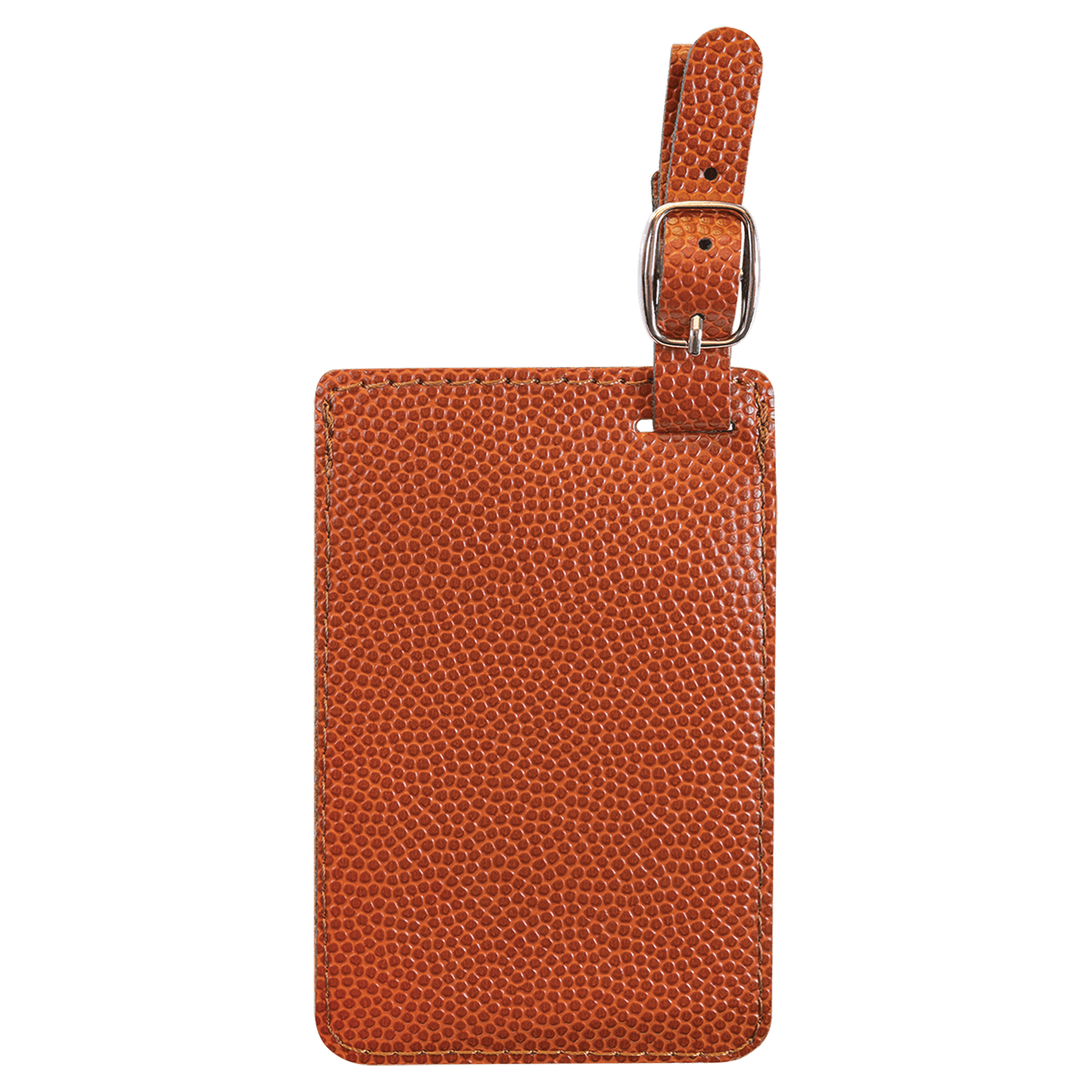4 1/4" x 2 3/4" Basketball Leatherette Luggage Tag 2