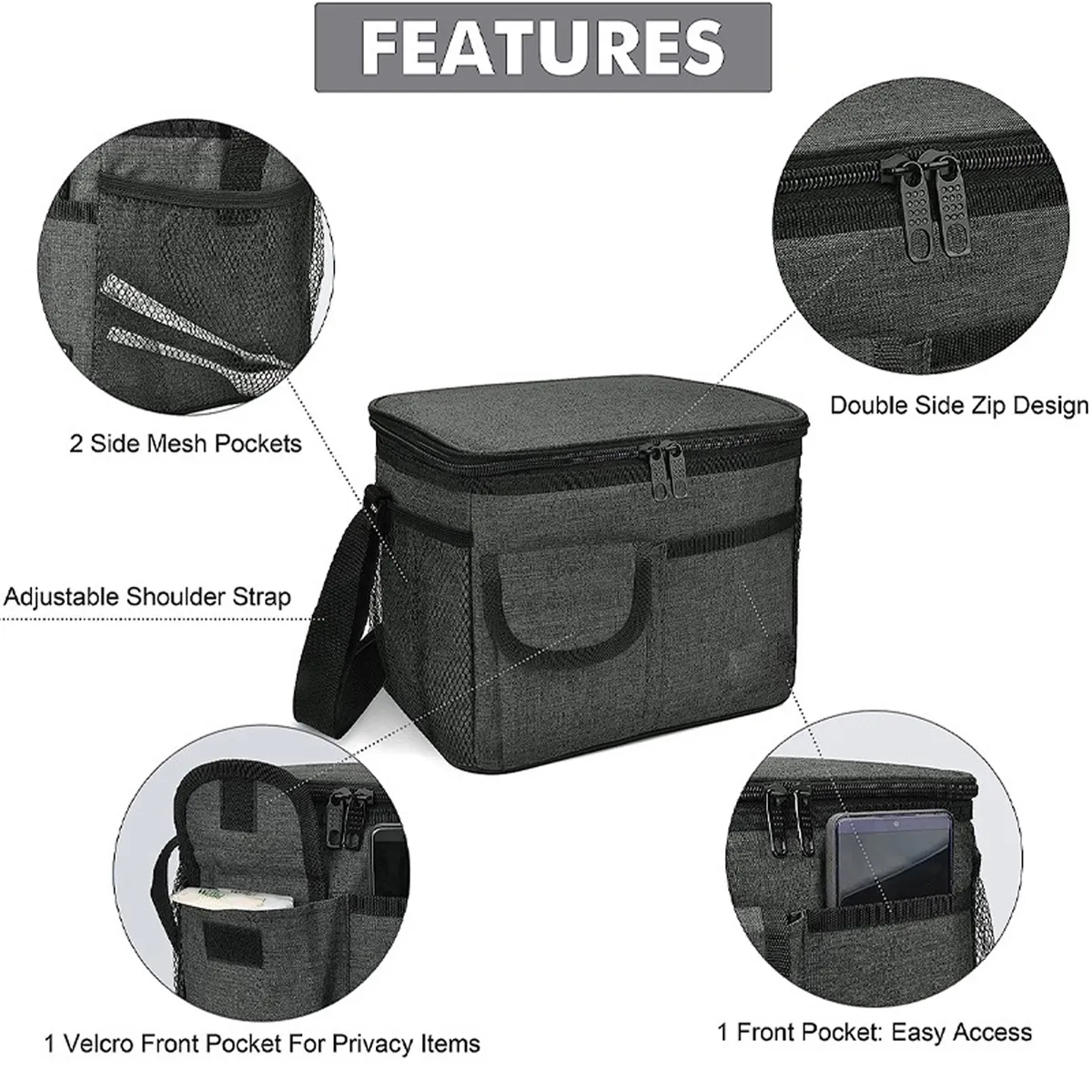 Reusable Multipurpose Leakproof Insulated Freezer Lunch Bag 5