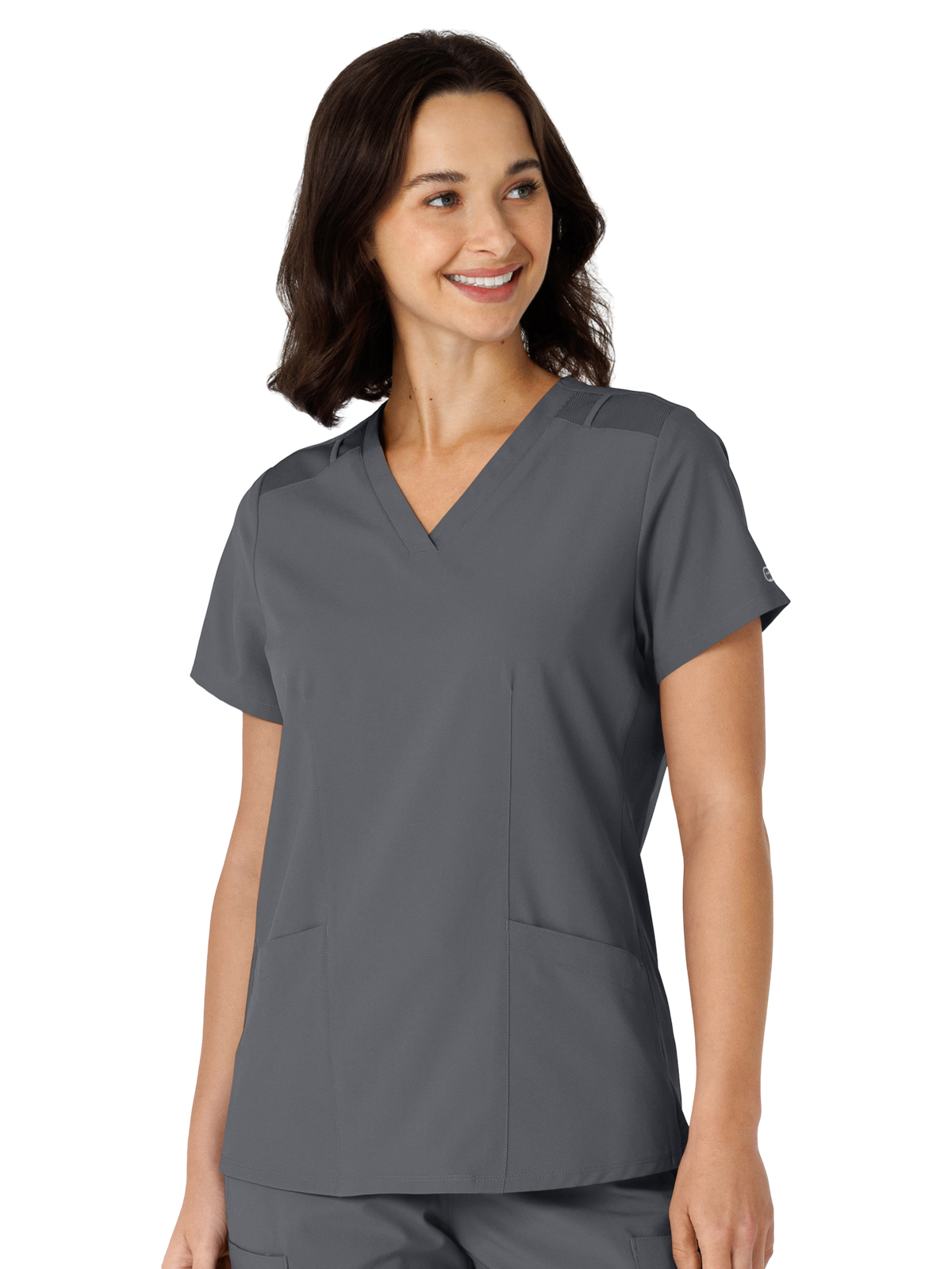 Wink - W123 - Women's Flex-n-Reach Side Panel V-Neck Top