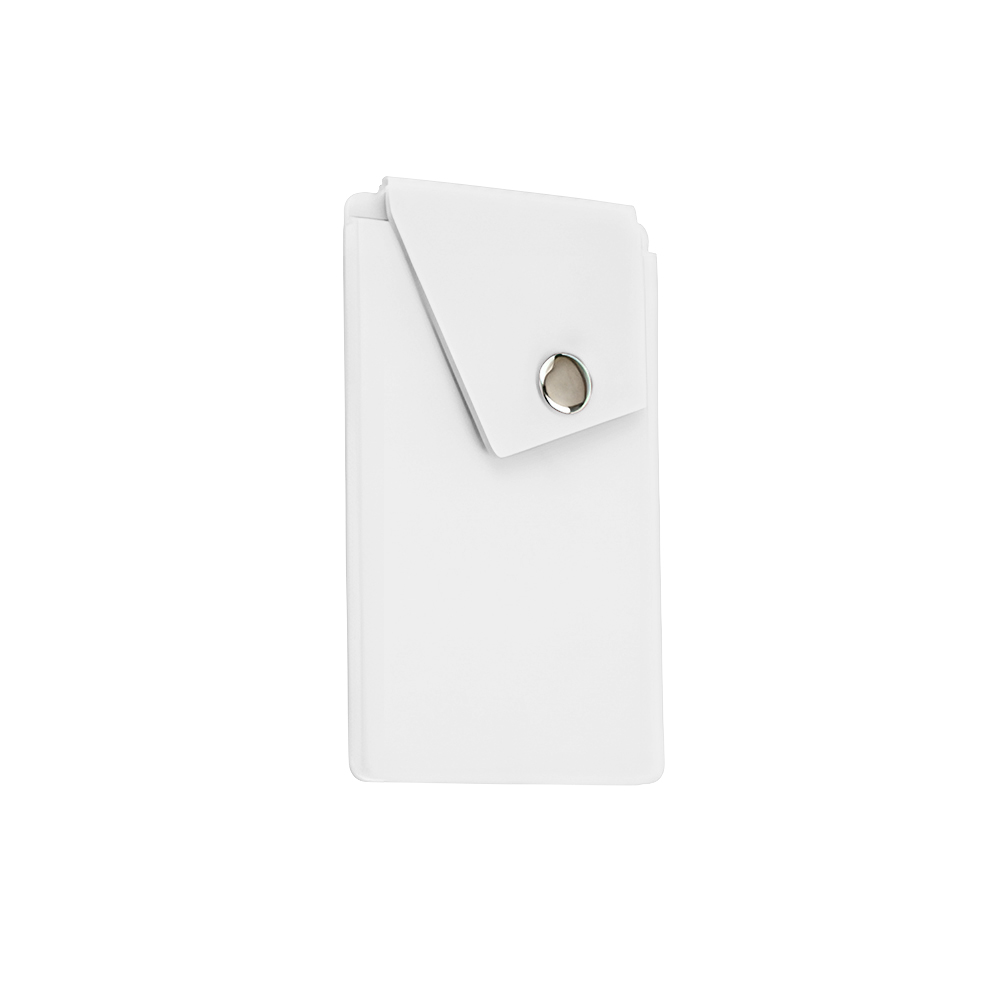 Silicone Cell Phone Sticky Wallet W/ Snap Pocket 7