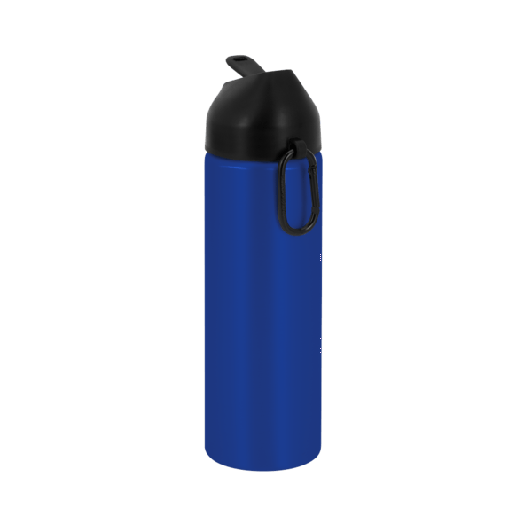 EasyFlow Recycled Aluminum Bottle w Straw Lid, custom water bottle with logo imprint 207