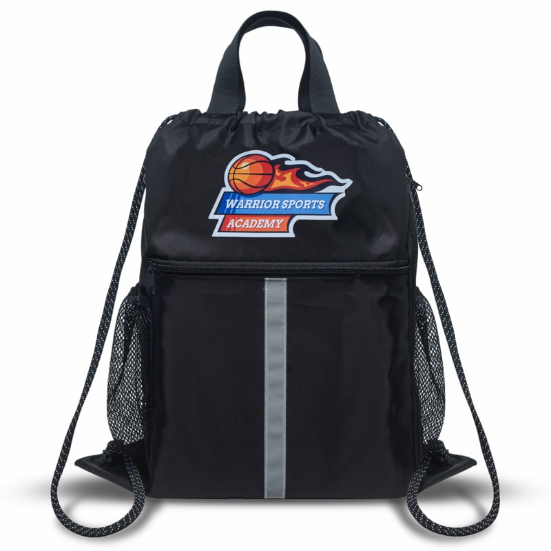 Drawstring Sports Backpack Bags With Bottle Holders 6