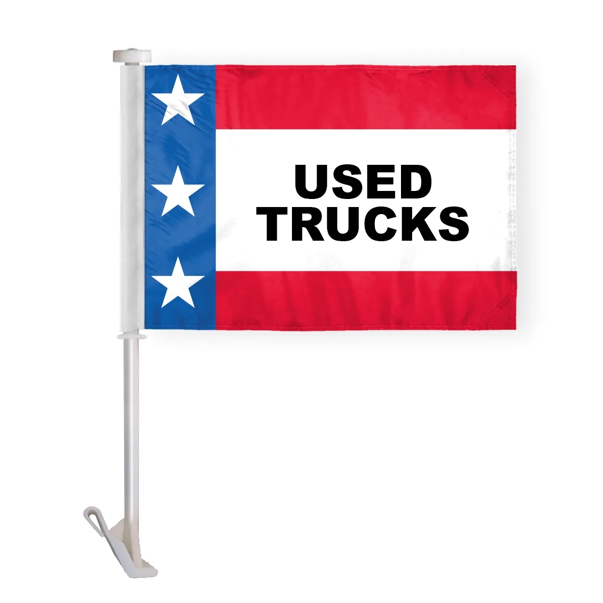 10.5" x 15" Patriotic Message Car Flag - wPoly 1 Ply 10