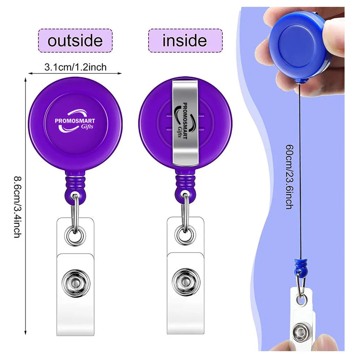 Telescopic Buckle for Easy To Pull Badge Hanging 1