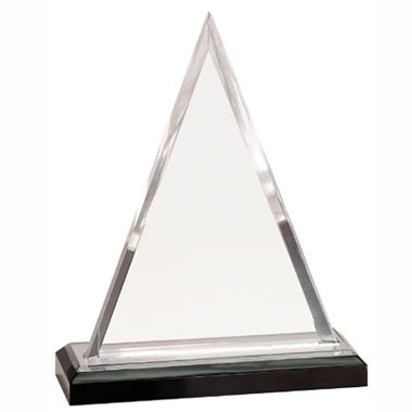 8" SILVER TRIANGLE IMPRESS ACRYLIC TROPHY 2