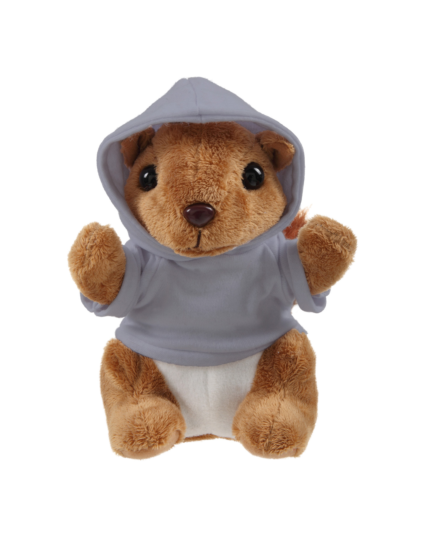 Soft Plush Sitting Squirrel wearing a Hoodie 5