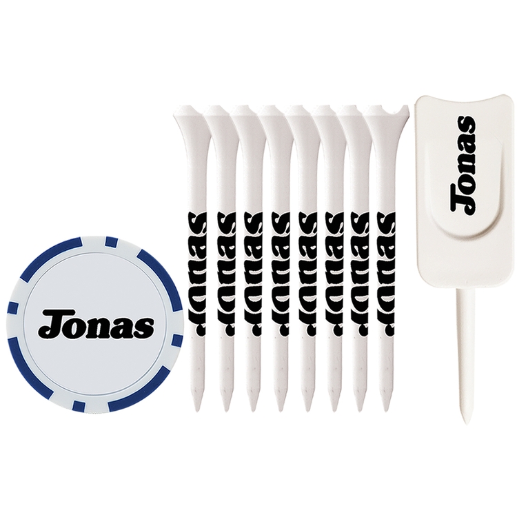 8 Performance Tees 2 3/4", 1 Poker Chip, Single Prong Plastic Divot Tool