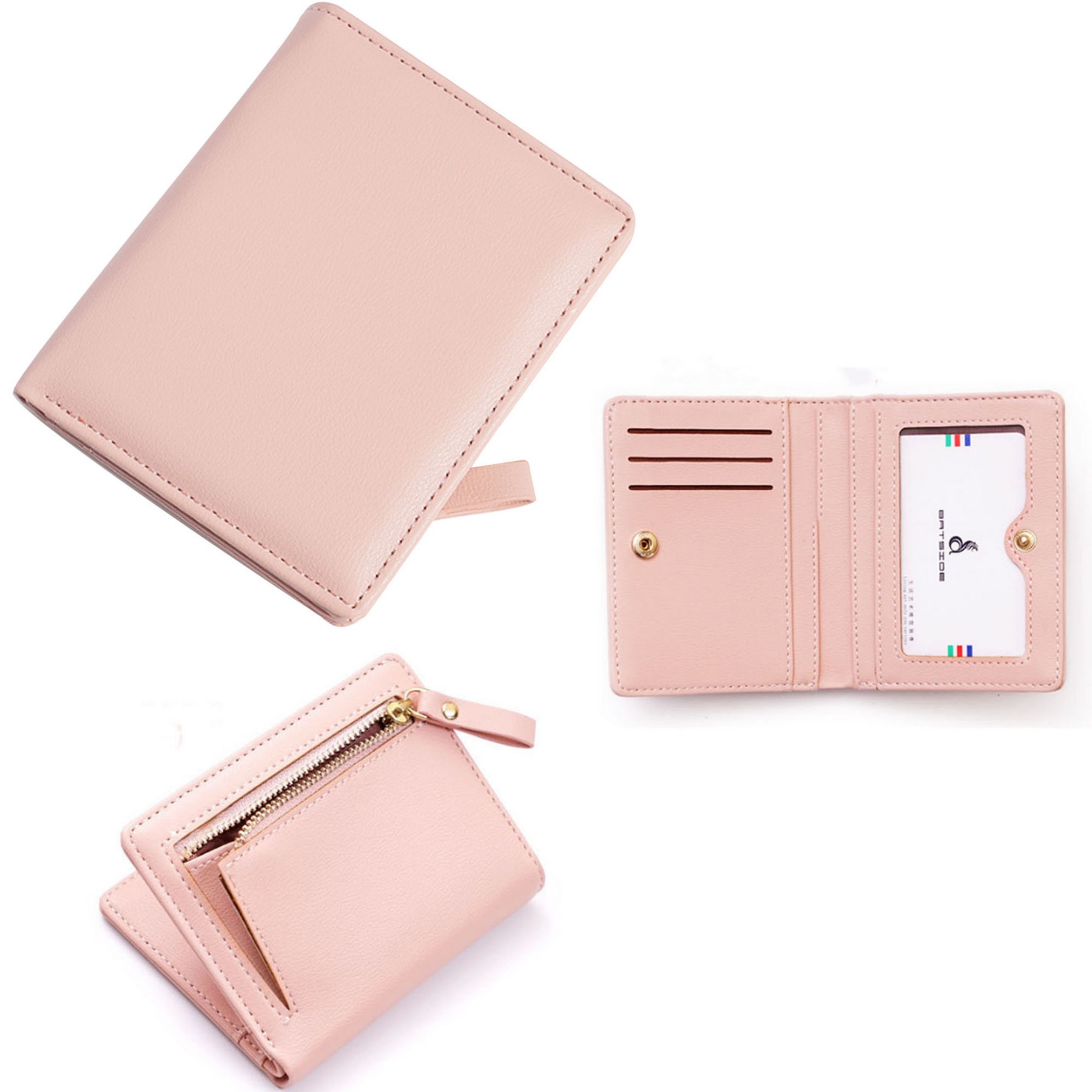 Bifold Leather Ladies Short Wallet 4